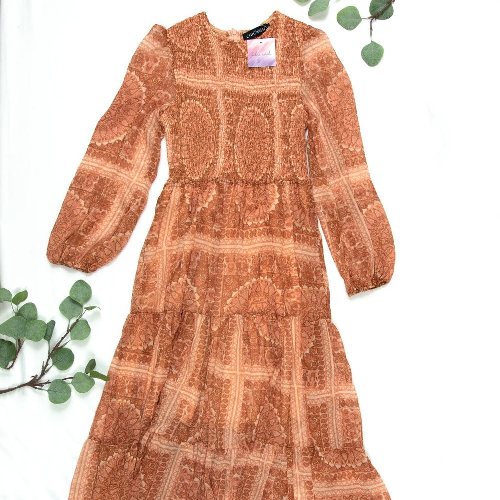 NWT Chicwish Boho Midi Dress